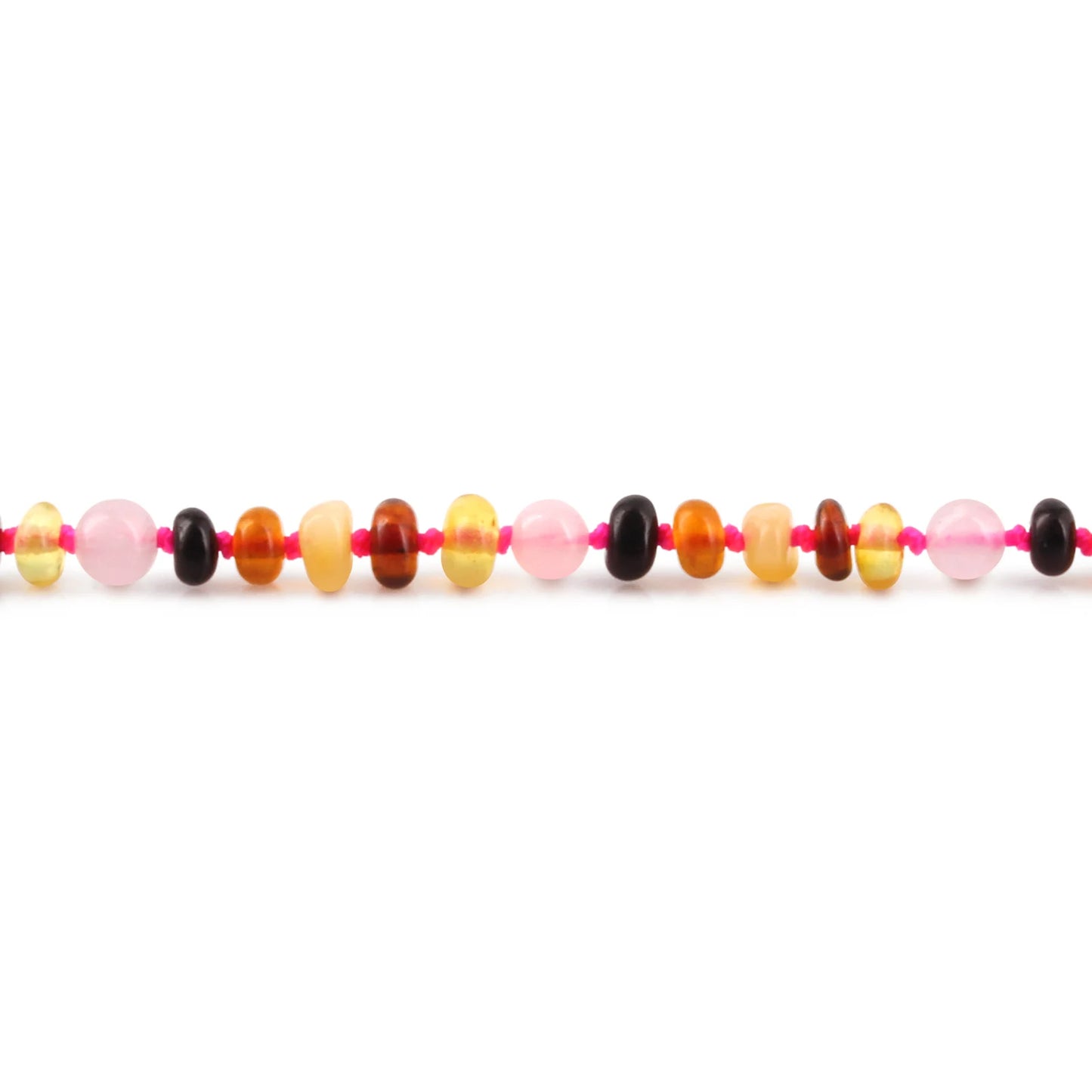 KALUNG BAYI AMBER DENGAN ROSE QUARTZ. XR42M-RQ