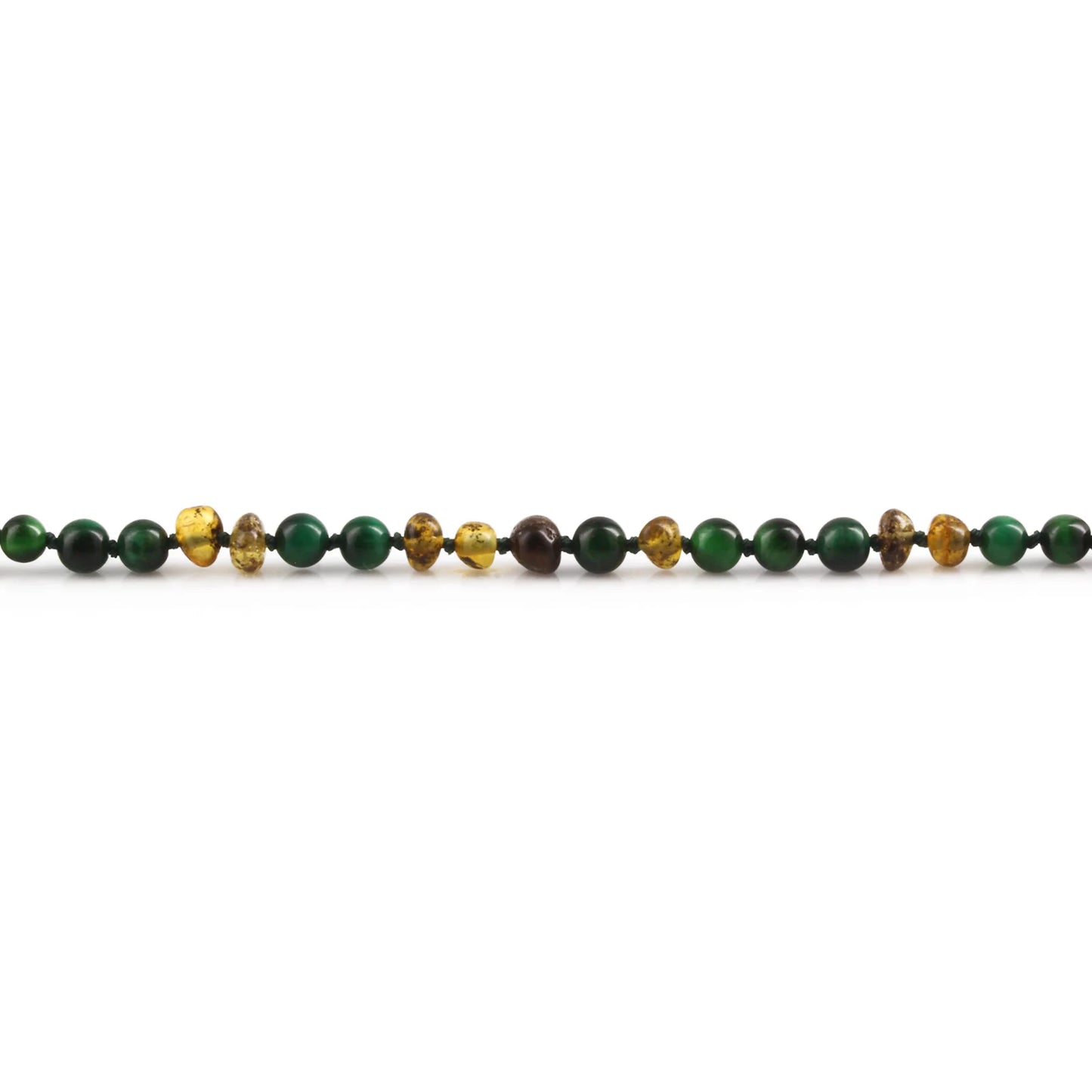 KALUNG BAYI AMBER DENGAN GREEN TIGER EYE. LE457 V2