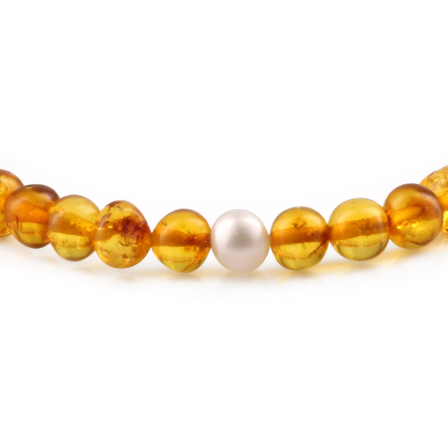 GELANG AMBER DENGAN WHITE PEARL UNTUK DEWASA. P1