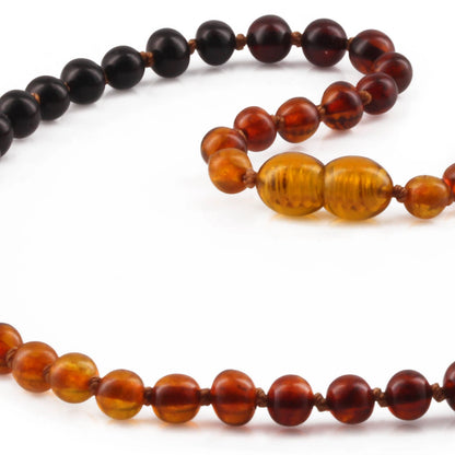 KALUNG AMBER JUNIOR RAINBOW BROWN GLOSSY 38CM. 5X5MM