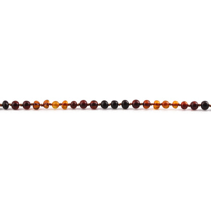 KALUNG AMBER JUNIOR RAINBOW BROWN GLOSSY 38CM. 5X5MM