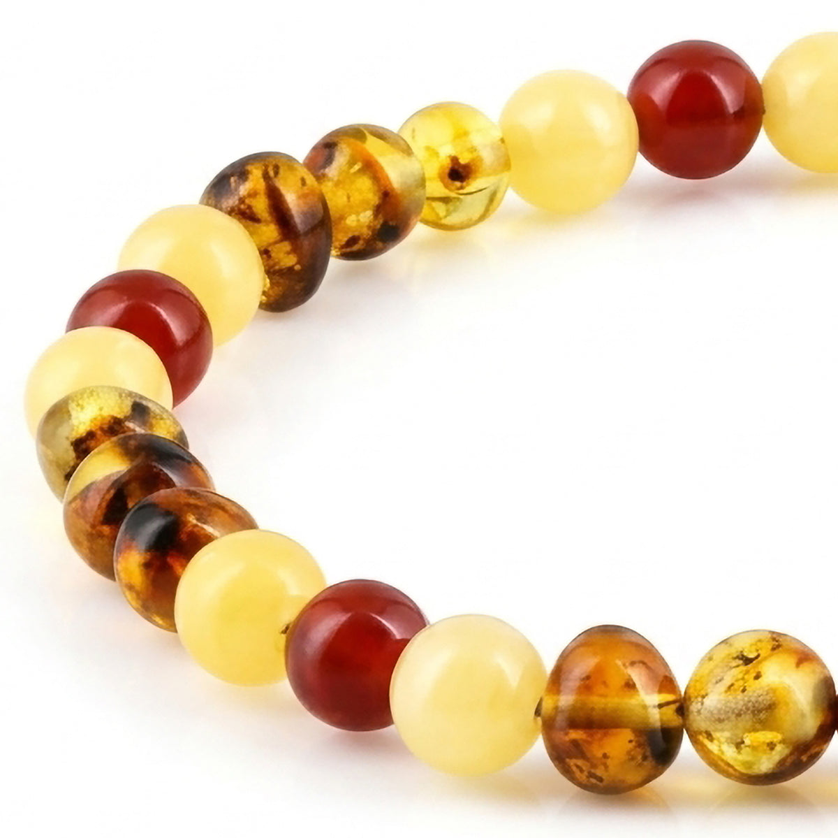 GELANG AMBER UNTUK DEWASA KOMBINASI RED AGATE, YELLOW JADE. BLE272