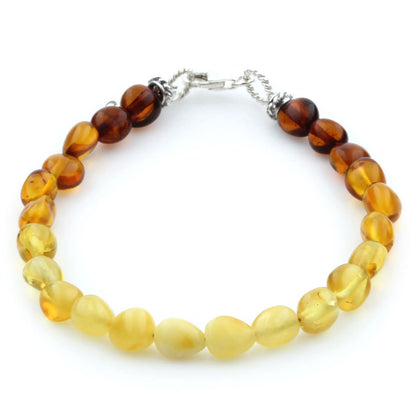 Gelang Amber Dewasa Dengan Perak. SB94