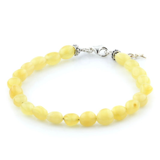 Gelang Amber Dewasa Dengan Perak. SB98