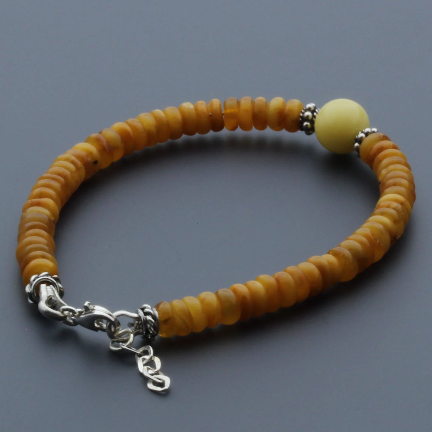 Gelang Amber Dewasa Dengan Perak. SB124