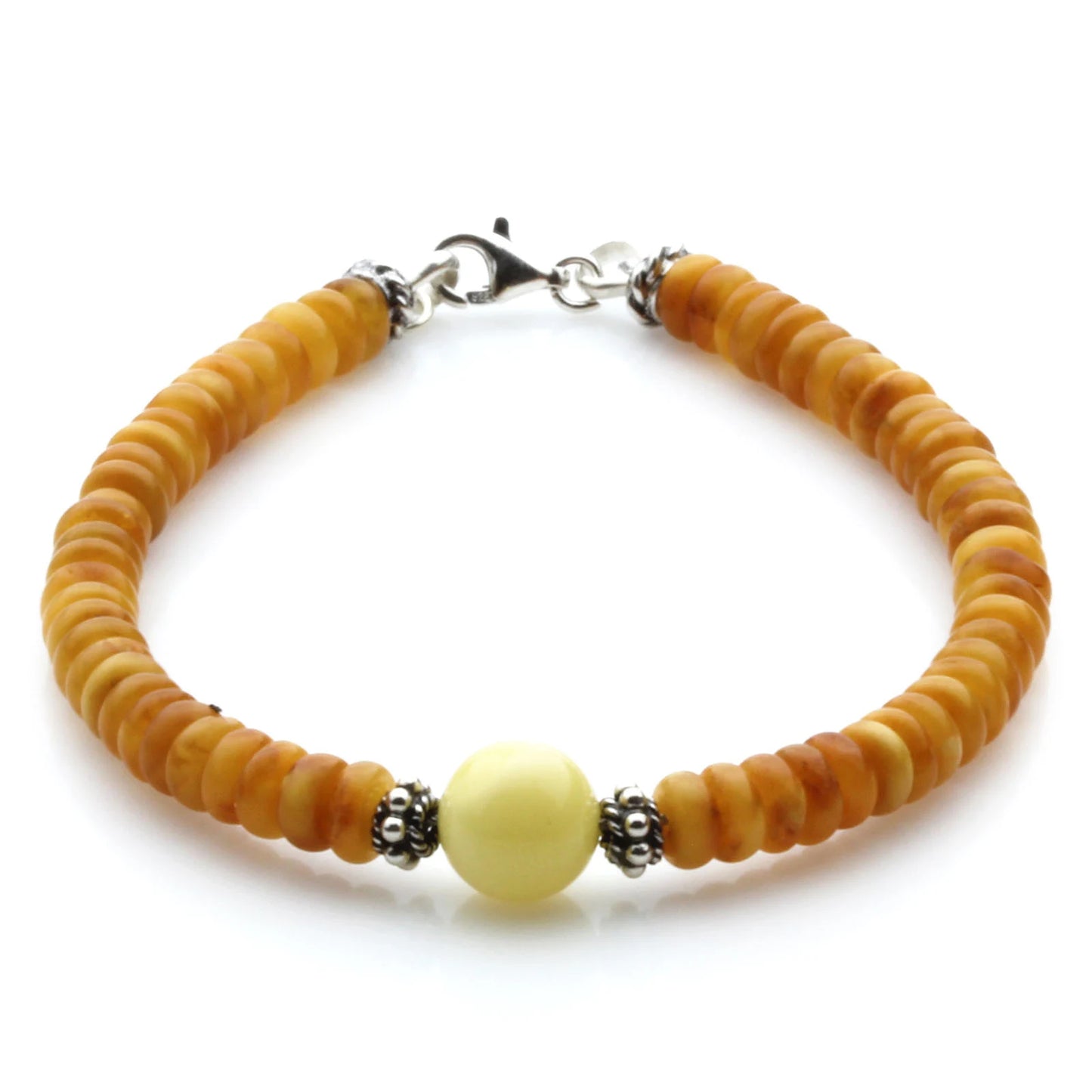 Gelang Amber Dewasa Dengan Perak. SB124