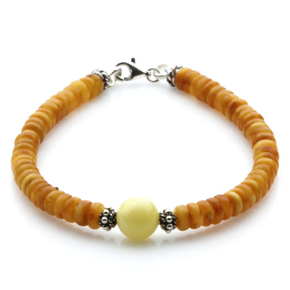Gelang Amber Dewasa Dengan Perak. SB124
