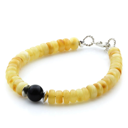 Gelang Amber Dewasa Dengan Perak. SB115