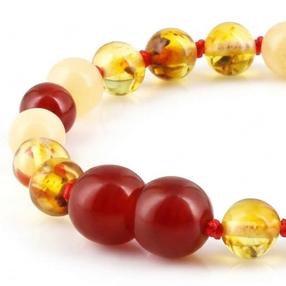 SET BAYI AMBER DENGAN RED AGATE, YELLOW JADE. LE585
