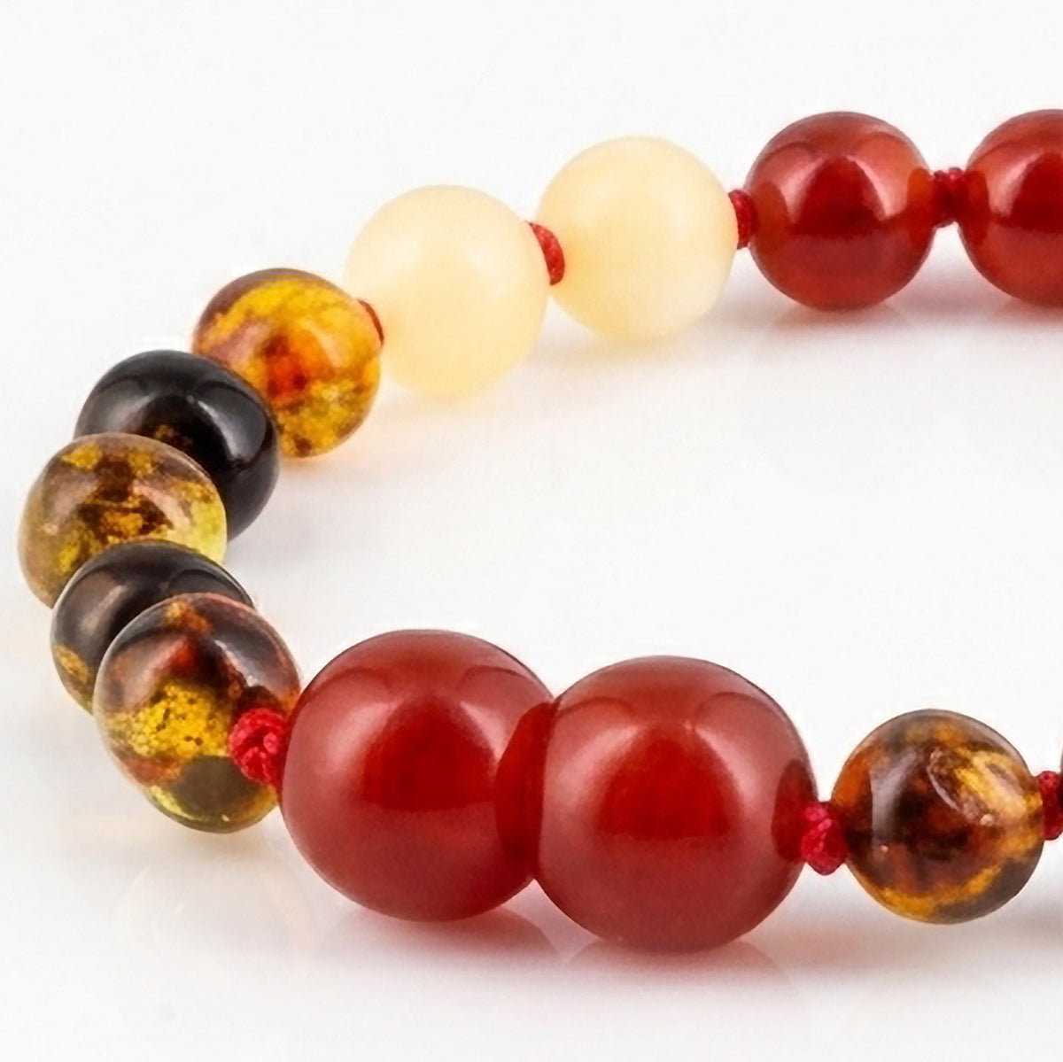 SET BAYI AMBER DENGAN RED AGATE, YELLOW JADE. LE586