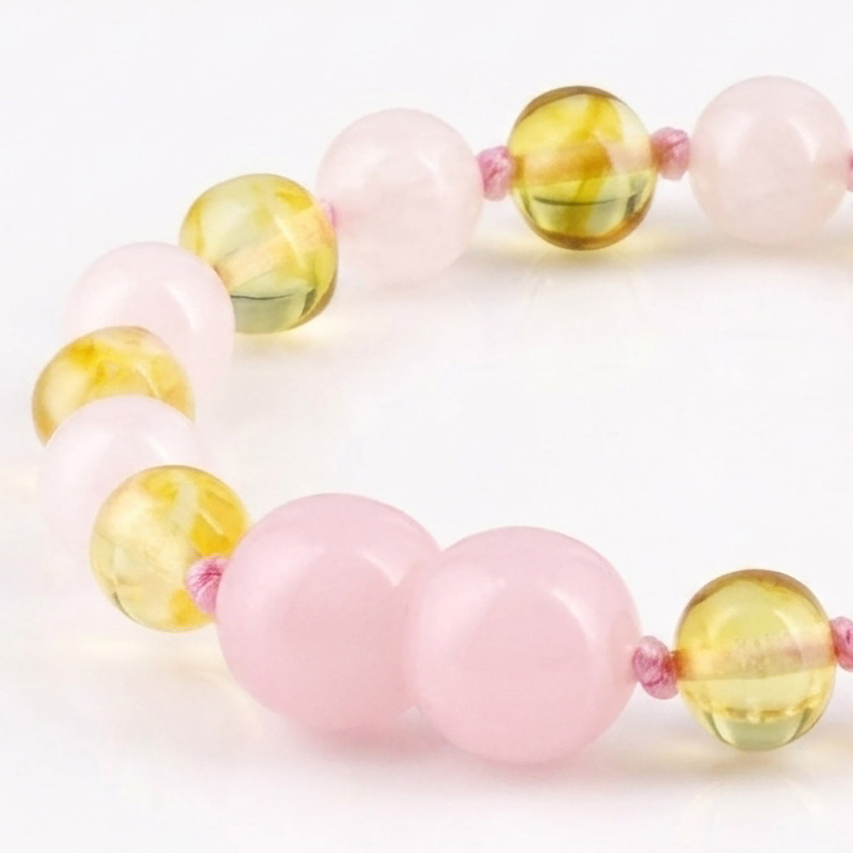SET BAYI AMBER DENGAN ROSE QUARTZ. LE584