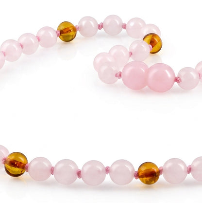 KALUNG ROSE QUARTZ & BALTIC AMBER UNTUK JUNIOR G03