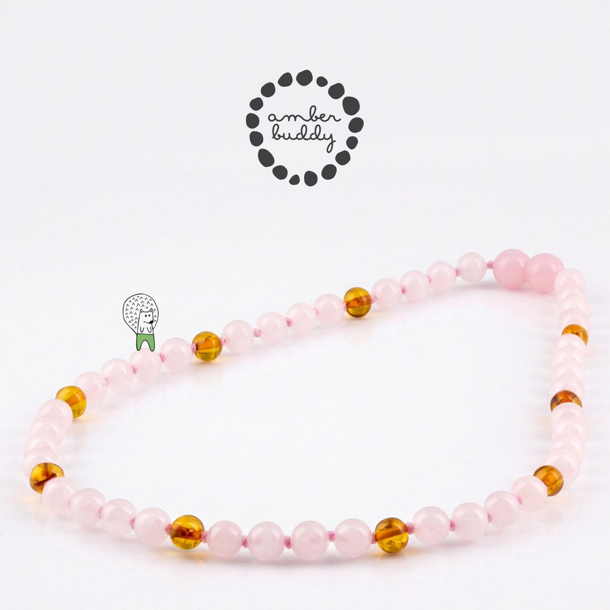 KALUNG ROSE QUARTZ & BALTIC AMBER UNTUK JUNIOR G03