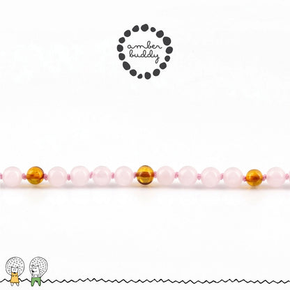 KALUNG ROSE QUARTZ & BALTIC AMBER UNTUK JUNIOR G03