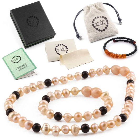 SET BAYI MUTIARA DENGAN BALTIC AMBER. P4