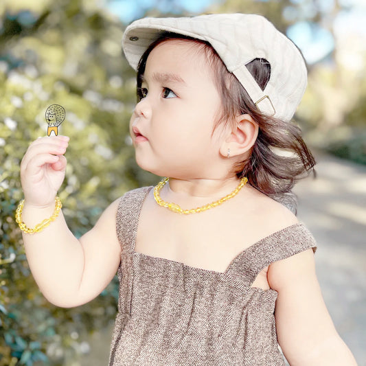 KALUNG & GELANG AMBER UNTUK BAYI TUMBUH GIGI XB54Y