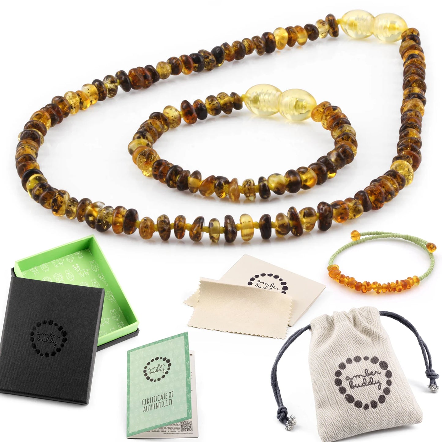 KALUNG & GELANG AMBER UNTUK BAYI TUMBUH GIGI XR42G