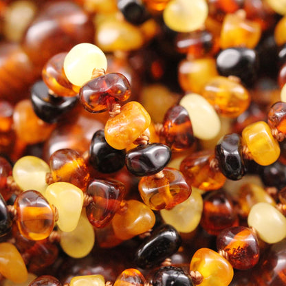 GELANG AMBER BAYI MULTICOLOUR GLOSSY 14CM. 4X3MM