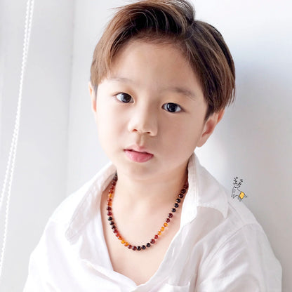 KALUNG AMBER JUNIOR RAINBOW BROWN GLOSSY 38CM. 5X5MM