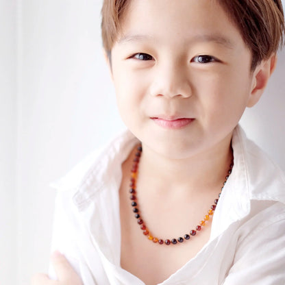 KALUNG AMBER JUNIOR RAINBOW BROWN GLOSSY 38CM. 5X5MM