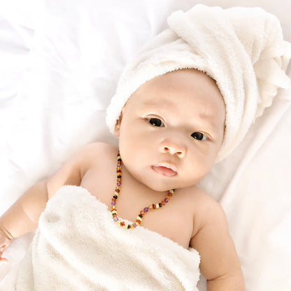 KALUNG BAYI AMBER DENGAN AMETHYST. XR42M-AM