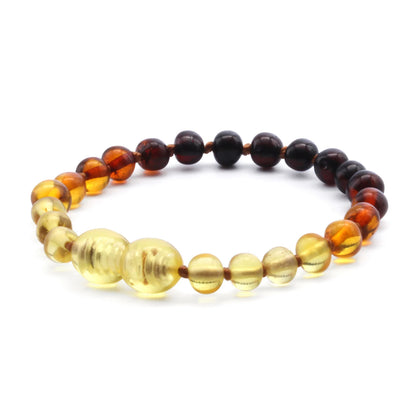 KALUNG & GELANG AMBER BAYI RAINBOW GLOSSY 32CM & 14CM. 5X4MM