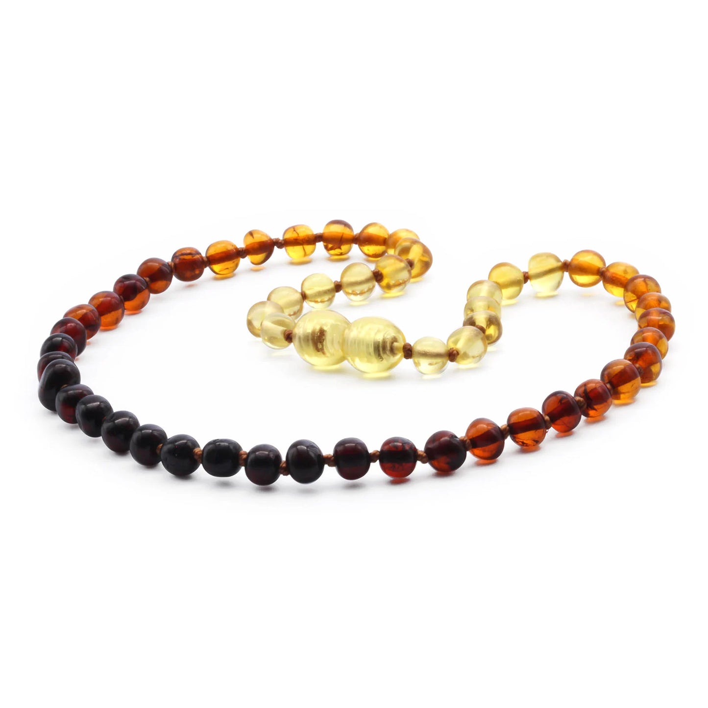 KALUNG & GELANG AMBER BAYI RAINBOW GLOSSY 32CM & 14CM. 5X4MM