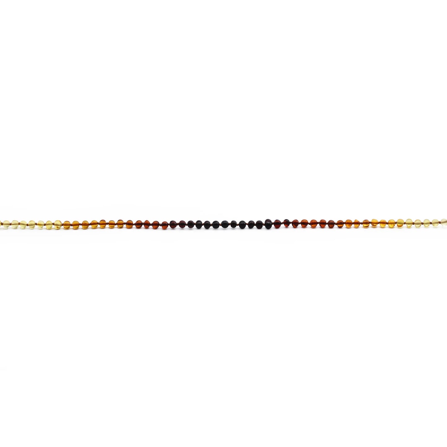 KALUNG AMBER BAYI RAINBOW GLOSSY 32CM. 5X4MM