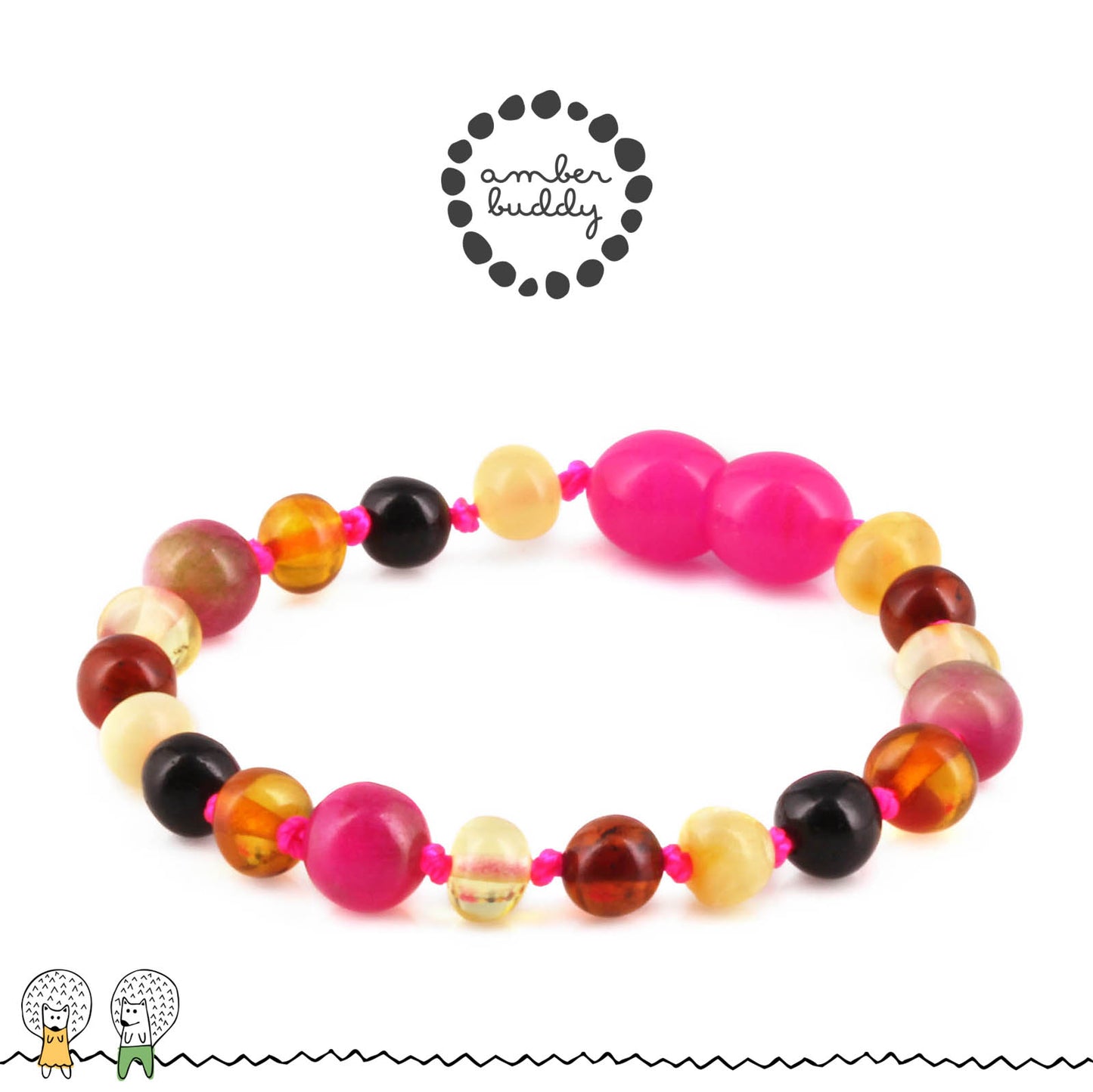 SET BAYI AMBER DENGAN PINK JADE. LE578
