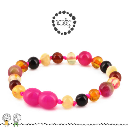 SET BAYI AMBER DENGAN PINK JADE. LE578