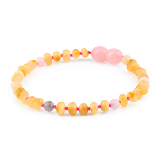 GELANG DEWASA AMBER DENGAN MORGANITE. BLE258