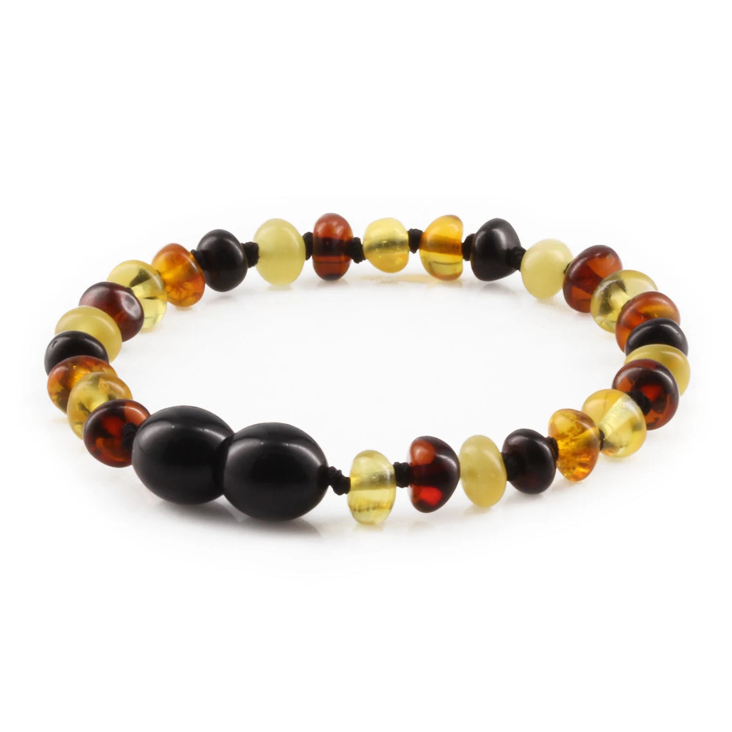 GELANG AMBER BAYI MULTICOLOUR GLOSSY 14CM. 5X3MM