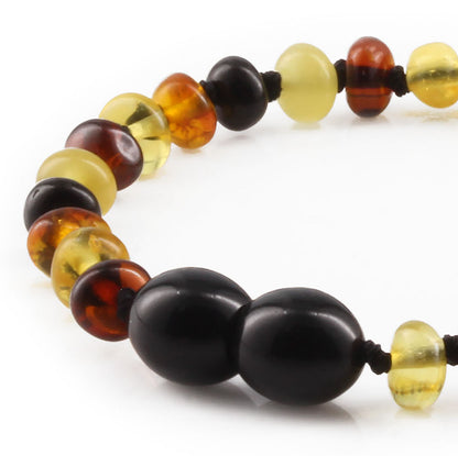 GELANG AMBER BAYI MULTICOLOUR GLOSSY 14CM. 5X3MM