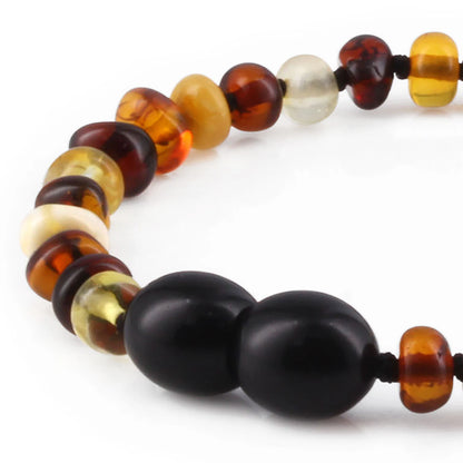 GELANG AMBER BAYI MULTICOLOUR GLOSSY 14CM. 4X3MM