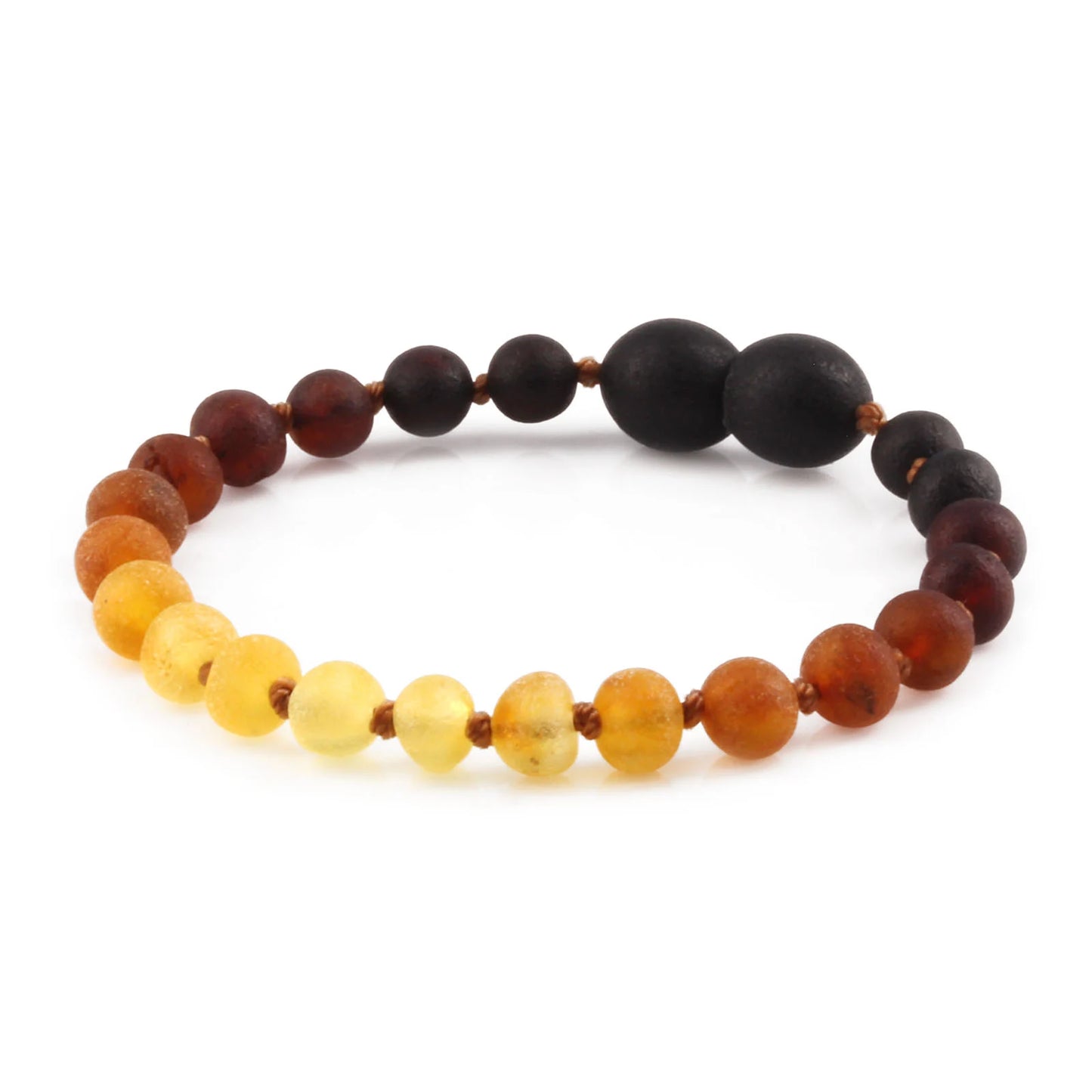 KALUNG & GELANG AMBER BAYI RAINBOW MATTE 32CM & 14CM. 5X4MM
