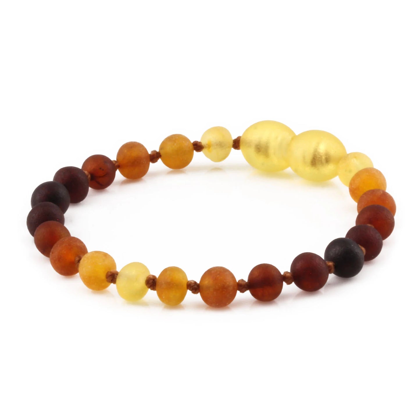 KALUNG & GELANG AMBER BAYI RAINBOW MATTE 32CM & 14CM. 5X4MM