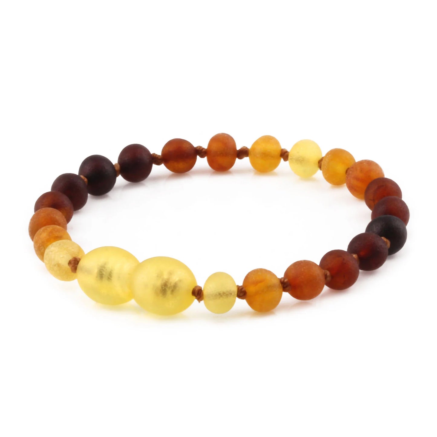 KALUNG & GELANG AMBER BAYI RAINBOW MATTE 32CM & 14CM. 5X4MM
