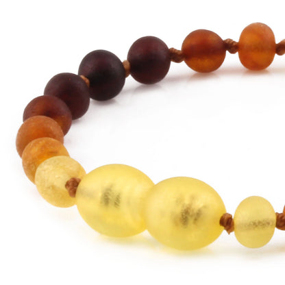 GELANG AMBER BAYI RAINBOW MATTE 14CM. 5X4MM