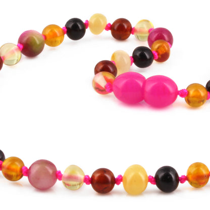 SET BAYI AMBER DENGAN PINK JADE. LE578