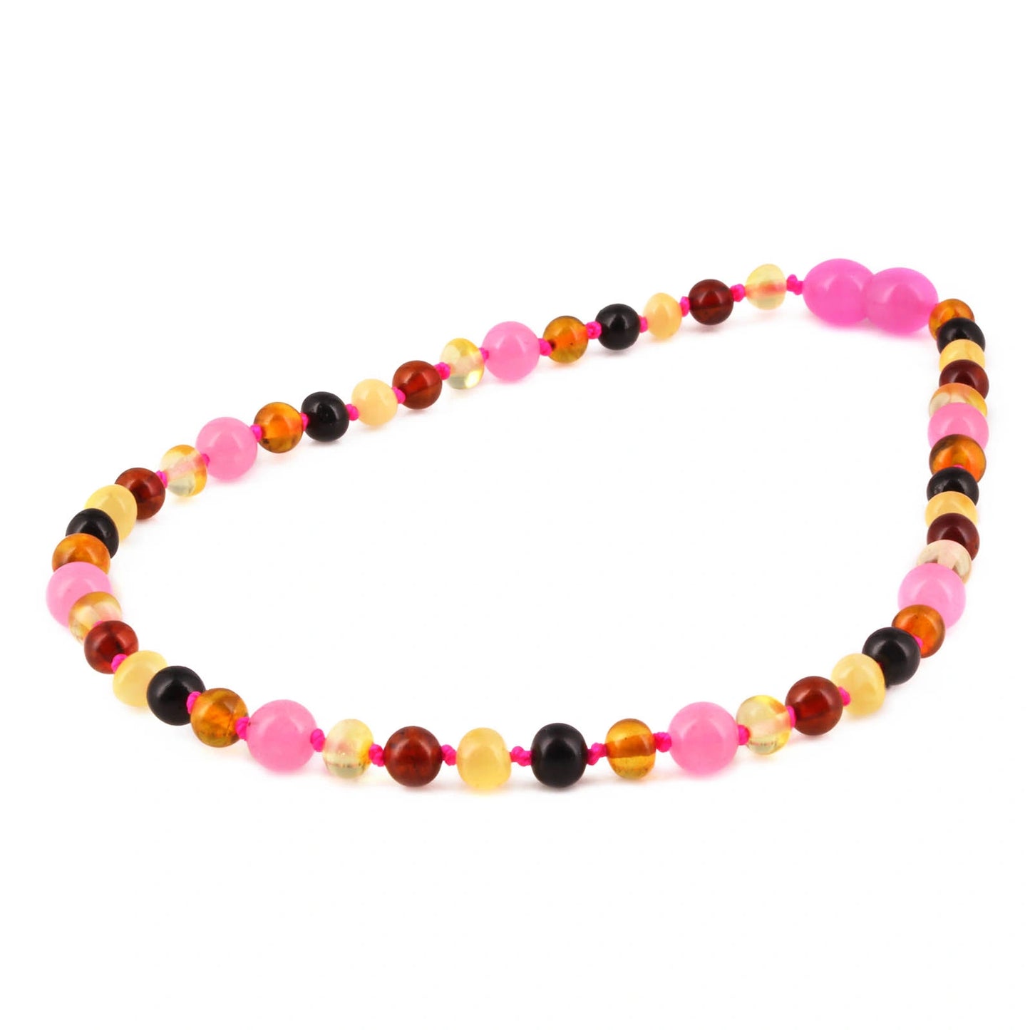 KALUNG BAYI AMBER DENGAN PINK CHALCEDONY. LE579