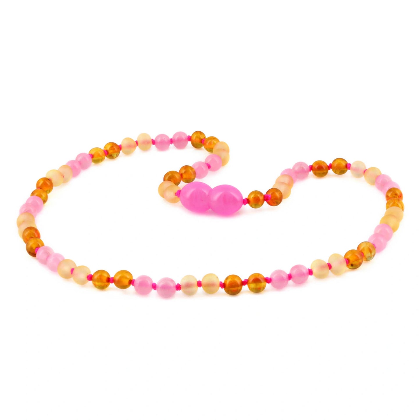 KALUNG BAYI AMBER DENGAN PINK CHALCEDONY. LE580