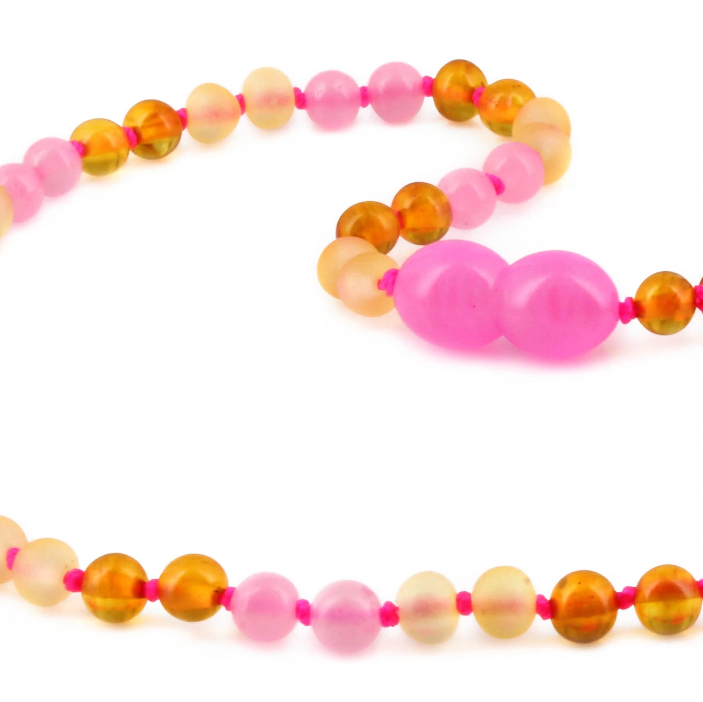 KALUNG BAYI AMBER DENGAN PINK CHALCEDONY. LE580