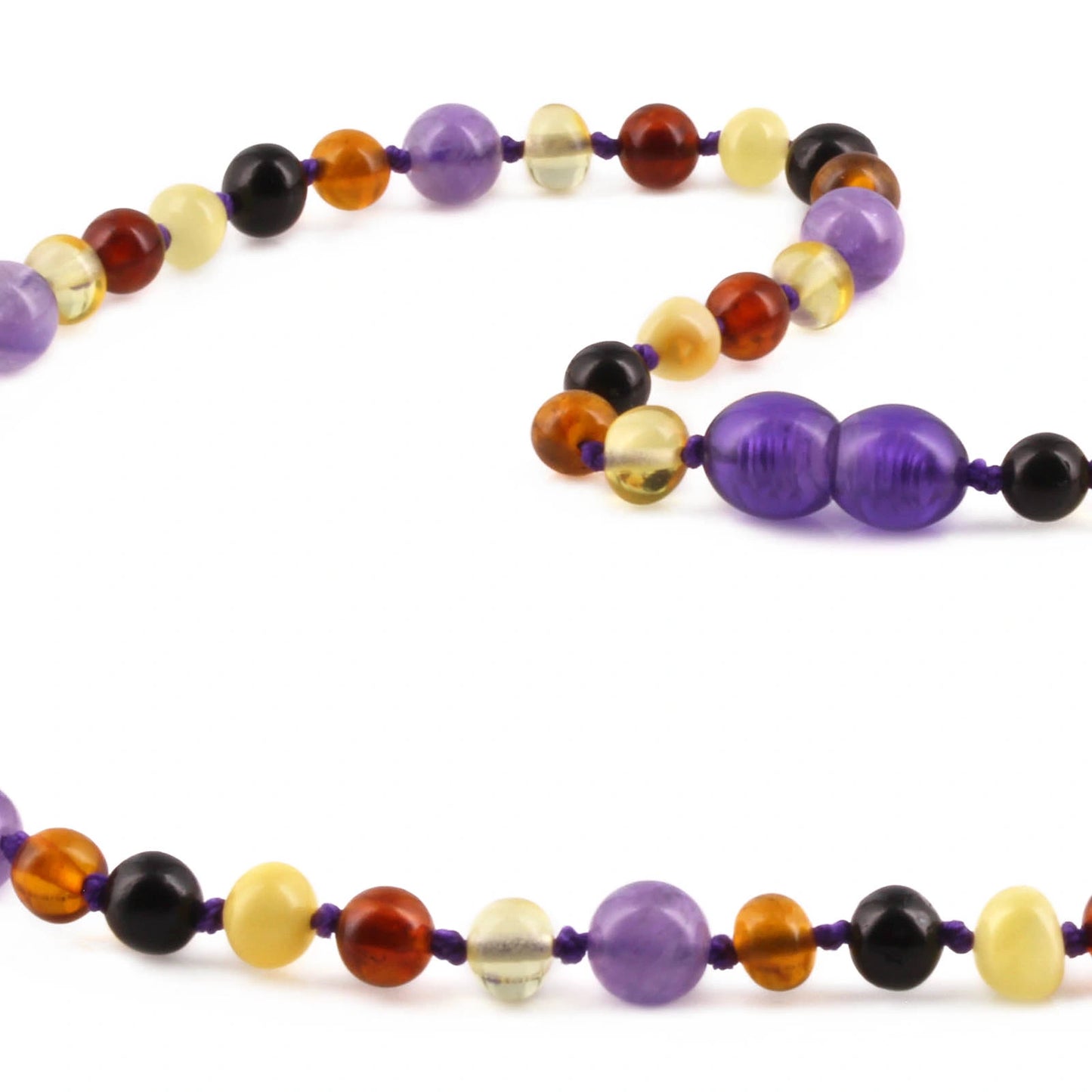 KALUNG DEWASA AMBER DENGAN AMETHYST. BLE264