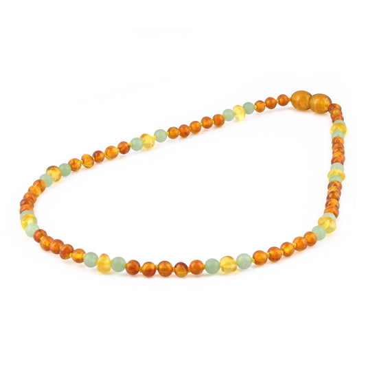 KALUNG JUNIOR AMBER DENGAN GREEN AVENTURINE. JN76 V2
