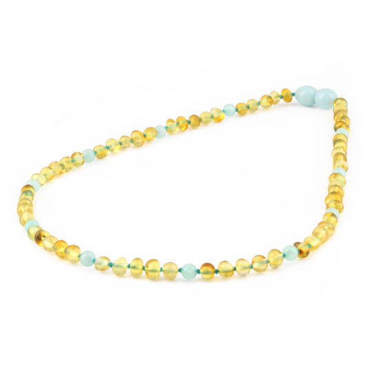 KALUNG JUNIOR AMBER DENGAN SKY BLUE JADE. JN114