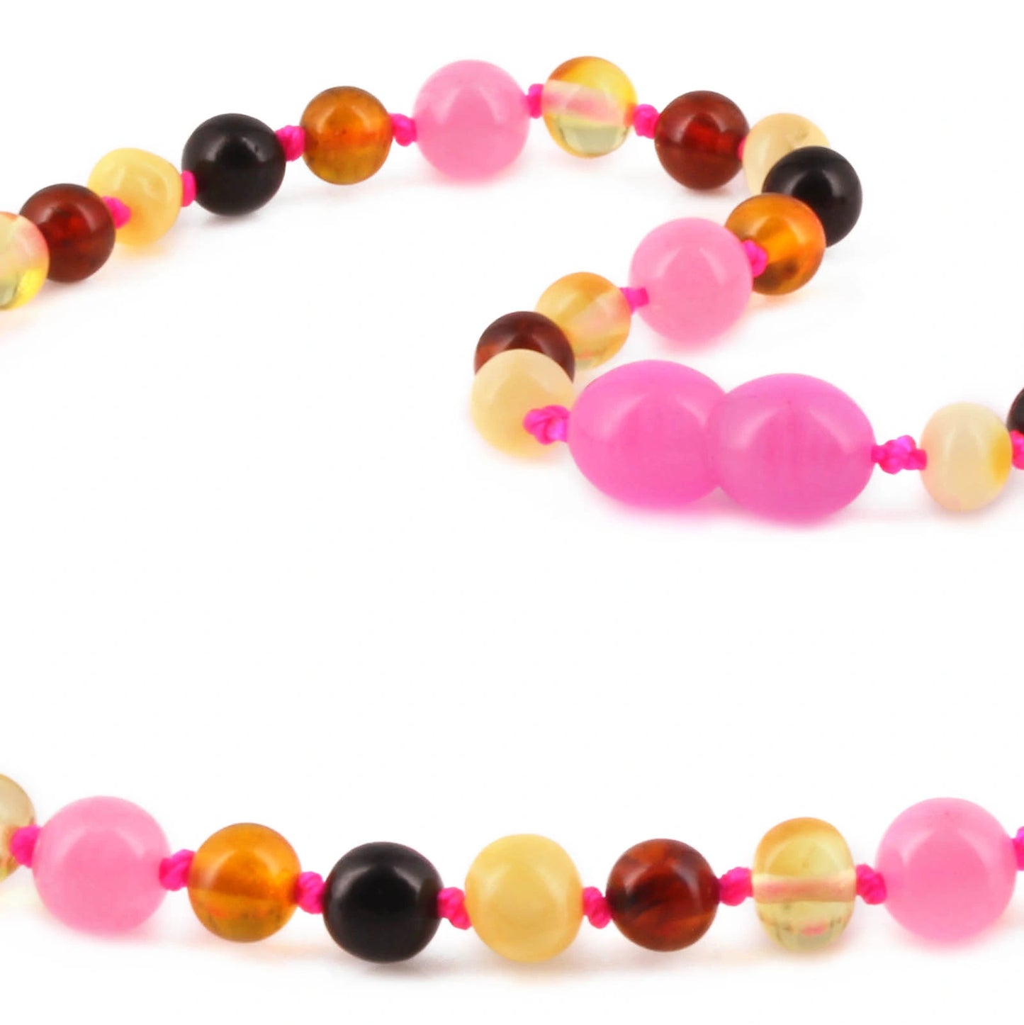 KALUNG JUNIOR AMBER DENGAN PINK CHALCEDONY. JN120