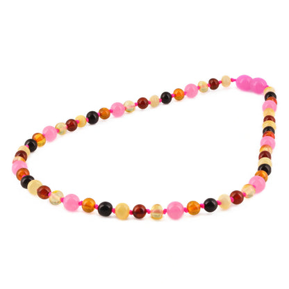 KALUNG JUNIOR AMBER DENGAN PINK CHALCEDONY. JN120