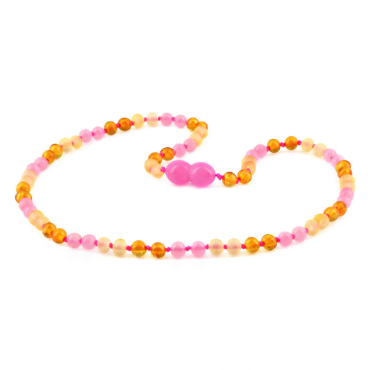 KALUNG JUNIOR AMBER DENGAN PINK CHALCEDONY. JN121