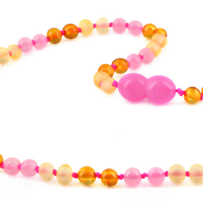 KALUNG JUNIOR AMBER DENGAN PINK CHALCEDONY. JN121