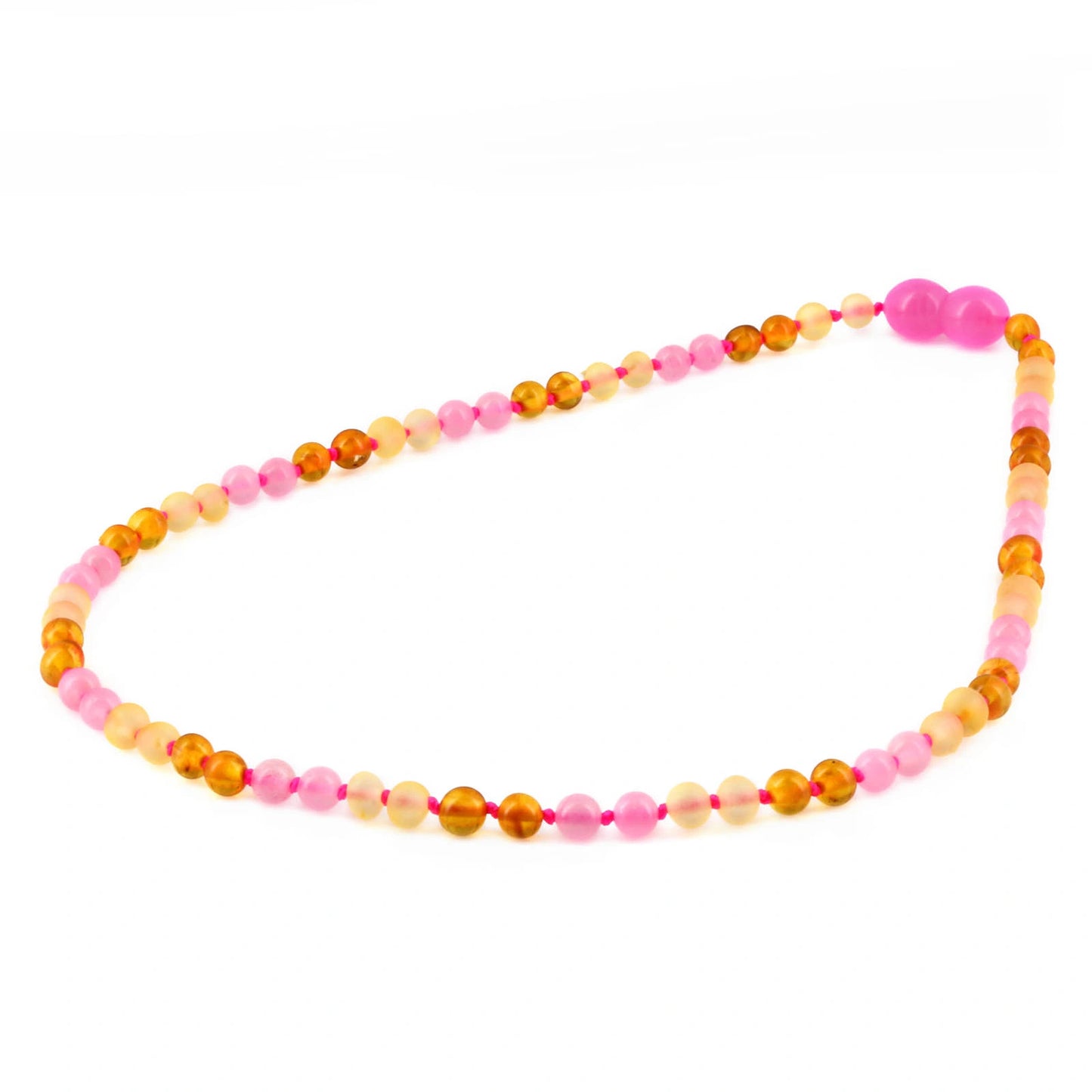 KALUNG JUNIOR AMBER DENGAN PINK CHALCEDONY. JN121